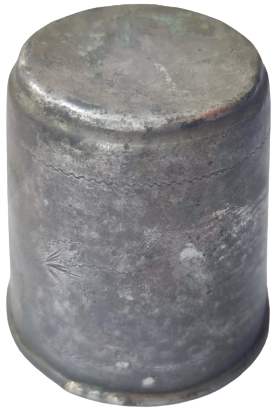 OSMANLI BAKIR ÜZERİ KALAYLI KOMPLE KALEM İŞ CİCEK DALLARI DESENLİ BEBEK MAMA YEDİRME  BARDAGI