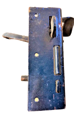 OSMANLI METAL EL YAPIM PERCİNLİ MEKANİK MACAR KİLİDİ DİYE ANILAN AHŞAP KAPILARDA KULLANILAN ACMA KAPAMA KOLLU KİLİT YENİ YAPIM DEGİLDİR