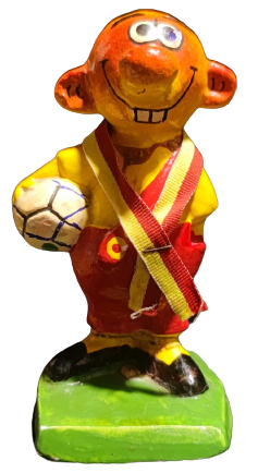 GALATASARAY KIYAFETLİ AVANAK AVNİ GS ARMALI MADALYA KURDELALI ALCI EL BOYAMA  SARI KIRMIZI BOYANMIŞ BİBLO