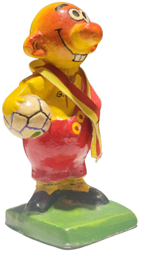 GALATASARAY KIYAFETLİ AVANAK AVNİ GS ARMALI MADALYA KURDELALI ALCI EL BOYAMA  SARI KIRMIZI BOYANMIŞ BİBLO