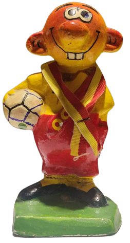 GALATASARAY KIYAFETLİ AVANAK AVNİ GS ARMALI MADALYA KURDELALI ALCI EL BOYAMA  SARI KIRMIZI BOYANMIŞ BİBLO