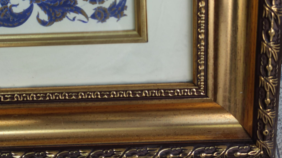 HİLYE-İ ŞERİF (PEYGAMBER EFENDİMİZ’İN ŞEMÂİLİ) GÜZELLİKLERİ ANLATAN HAT YAZI TIPKI BASIM BİREBİR ORJİNAL CERCEVESİNDE