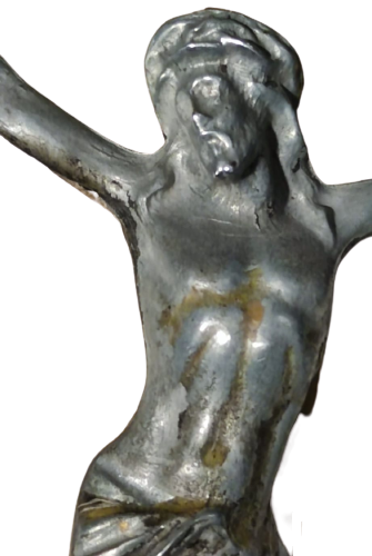 1960 PİRİNC VE  VE KURŞUN ALAŞIMLI MADENDEN YAPILMA İSANIN CARMAGA GERİLİŞİNİN SENBOLU  OLAN HAC İSTAVROZ