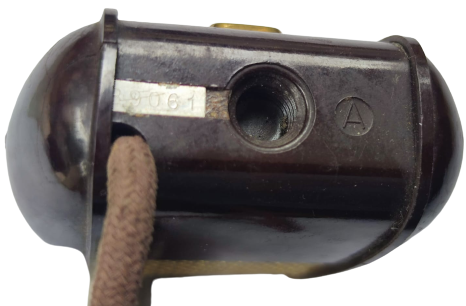 1955 GDM 11 GRUNDIG KAHVERENGİ BAKALIT KONUŞMA MİKROFONU SEHBAYA BAGLANTİ YERİ MEVCUT MADE IN GERMANY