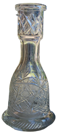 1950 EL KESME BEYAZ BİLLÜR CAMDAN KRISTAL NARGİLE ŞİŞESİ 