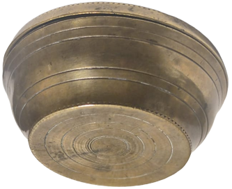 OSMANLI DÖNEMİ NADİR FORMDA SÜLEYMANİYE İŞİ KAPAKLI GELİN KINA TASI