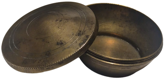 OSMANLI DÖNEMİ NADİR FORMDA SÜLEYMANİYE İŞİ KAPAKLI GELİN KINA TASI