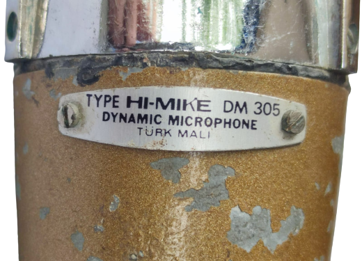 SAHNE ŞARKI VE KONUŞMA MİKROFONU  KOPLE METAL VE KROM TYPE HI MIKE DM 305 DYNAMIC MİCROPONE TURK MALI