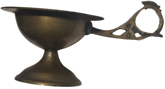 SÜLEYMANİYE DAMGALI EL İŞİ BRONZ NARGİLE  UZUN TAŞIMA KULPLU KÖMÜR KÖZLUK