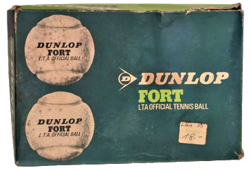 1960  LTA DUNLOP FORT TENNIS BALLS UNUSED BOXED ORJİNAL KUTUSUNDA ALTI ADET TENİZ TOP