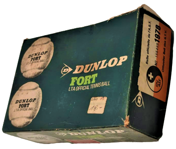 1960  LTA DUNLOP FORT TENNIS BALLS UNUSED BOXED ORJİNAL KUTUSUNDA ALTI ADET TENİZ TOP
