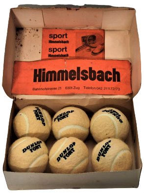 1960  LTA DUNLOP FORT TENNIS BALLS UNUSED BOXED ORJİNAL KUTUSUNDA ALTI ADET TENİZ TOP