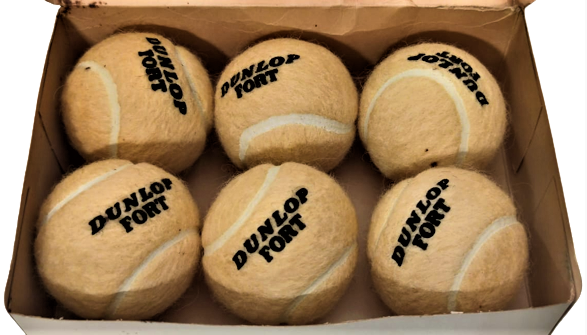 1960  LTA DUNLOP FORT TENNIS BALLS UNUSED BOXED ORJİNAL KUTUSUNDA ALTI ADET TENİZ TOP
