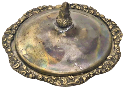 OSMANLI UFAK KAPAKLI PİRİNC GÜMÜŞ KAPLAMA KAHVE YANINDA SUNULAN LOKUM İKRAMLIK SAGAN