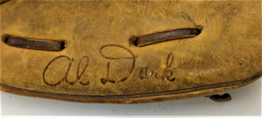 1960 USA SPALDING TRA POCKET BEYZBOL ELDİVENİ PROFOSYENEL ELDE DİKİLMİŞ TAMAMI DERİ BAZI SPORCULARIN İSİMLERİ YAZMAKTA ÜZERİNDE 