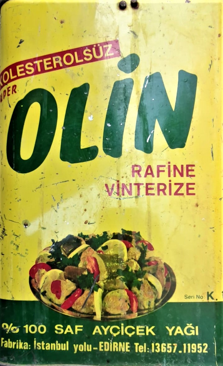 OLİN YAG TENEKESİ 10 LİTRELİK SU TASIMA TENEKE KABI OLARAK KULLANILMIŞ KOLESTTEROLSUZ SÜPER OLIN RAFİNE VİNTERİZE