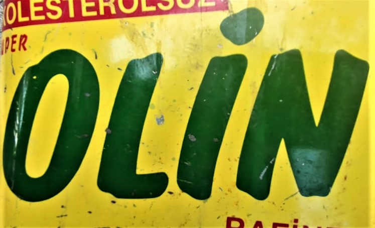 OLİN YAG TENEKESİ 10 LİTRELİK SU TASIMA TENEKE KABI OLARAK KULLANILMIŞ KOLESTTEROLSUZ SÜPER OLIN RAFİNE VİNTERİZE