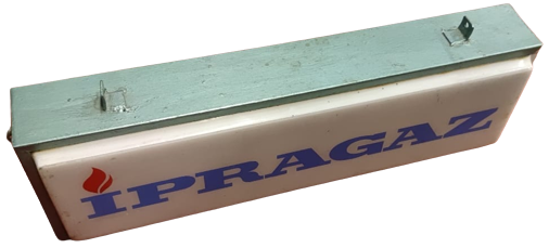 1970 İPRAGAZ TÜP  REKLAM TABELASI ISIKLI FİBERGLASS TEK TARAFLI CİFT RENK ÖZEL TASARIMLI TUP SATIŞ DAITIM MAGAZA KAPISINA ASILAN