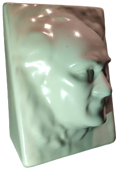 ECZACIBAŞI SERAMİK EGİMLİ YATAY OLARAK DÖKÜLMÜŞ ATATÜRK BÜST ROLYEF BEYAZ ÜCGEN FORMDA MASA ÜZERİ BUST 