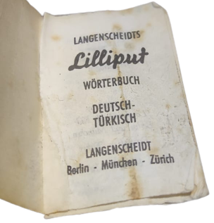 1966 LANGENSCHEIDTS LİLLİPUT DEUTSCH TÜRKISCH WÖRTERBUCH MİNİ TÜRKCE ALMANCA CEP SÖZLÜK