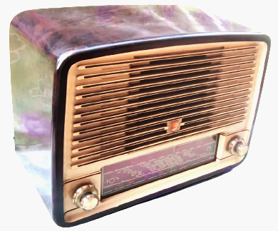 1950 PHİLİPS TUBE RADİO KAHVERENGİ BAKALİT KASA LAMBALI ÜC BANT ORTA UZUN KISA DALGA  RADYO 