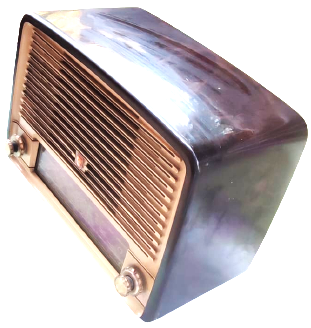 1950 PHİLİPS TUBE RADİO KAHVERENGİ BAKALİT KASA LAMBALI ÜC BANT ORTA UZUN KISA DALGA  RADYO 