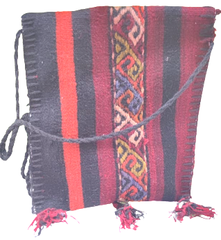 CANLI RENKLERDE  COBAN AZIK HEYBESİ YUN KÖK BOYAMA EL YAPIMI TAMAMI ASKI İPLİ 