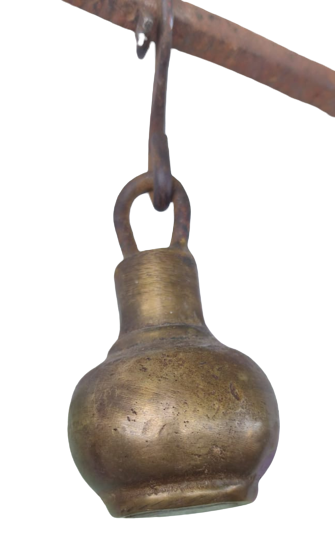 OSMANLI DÖGME CELİK CENGELLİ  BRONZ SARI AYAR TOPUZLU KANTAR GENELDE KUCUK ESNAFLARIN KULLANDIGI TARTI ALETİDİR