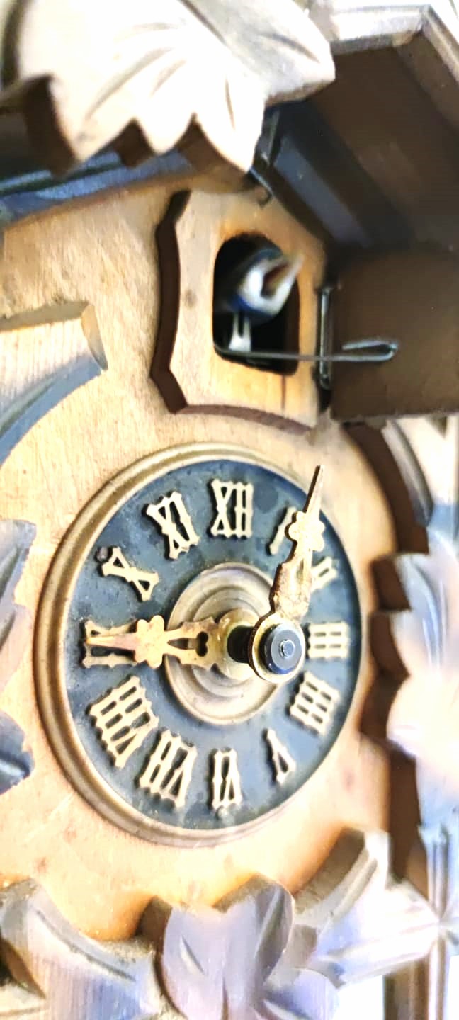 ALMAN KUCKUCKSUHR CUCKOO CLOCK HORLOGE A COUCOU NO 302/1 COL KOMPLE EL YAPIM AHŞAP KASA PİRİNC MAKİNA SARKACLI GUGUKLU SAAT 