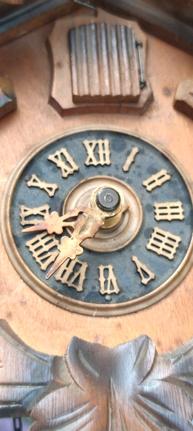 ALMAN KUCKUCKSUHR CUCKOO CLOCK HORLOGE A COUCOU NO 302/1 COL KOMPLE EL YAPIM AHŞAP KASA PİRİNC MAKİNA SARKACLI GUGUKLU SAAT 