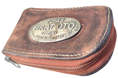 TOFAŞ FIRAT OTO YETKİLİ FABRİKA SERVİS REKLAMLI  DERİ FERMUARLI ANAHTARLIK 