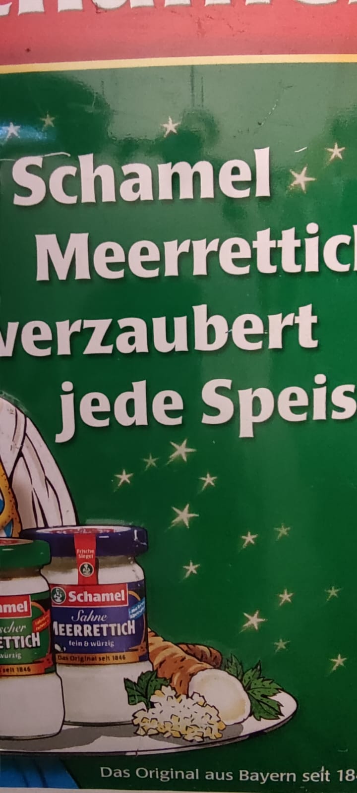 TENEKE BASKI KABARTMALI SCHAMEL MEERRETTİCH MEERRETTİCH JEDE SPEİSE TABELA  RECEL MARMELAT REKLAMLI TABELA