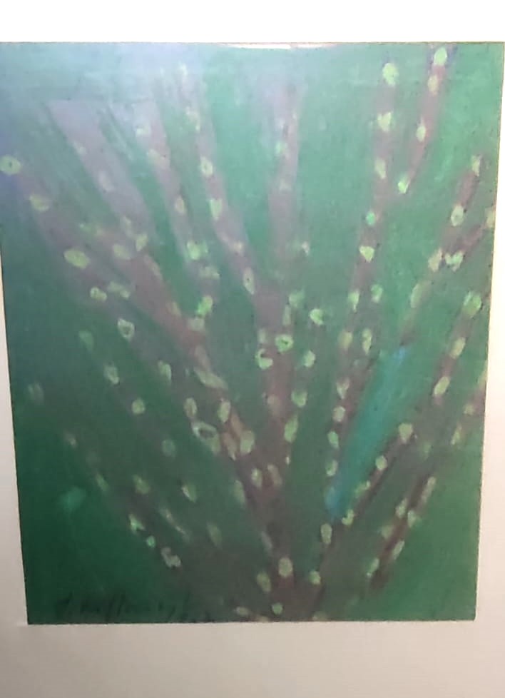 1979 İBRAHİM CİFTCİOĞLU RESSAM SANATCI İMZALI KARTON ÜZERİNE GUAJ CALIŞMA  ORJİNAL CERCEVESİNDE