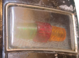 TAIYO JAPAN FORD MACH 1 MUSTANG TOYS TENEKE OYUNCAK ARABA PORTAKAL RENKDE İCERSİNDE POLİS CAKAR  İŞARET LAMBASI PİLLİ YARIŞ OTO