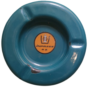 1950 EMAYE BONCUK MAVİ REKDE KÜLLÜK İNPRESS MADENİ EŞYA SANAYİ VE TİCARET A. Ş. İSTANBUL  KÜLTABLASI