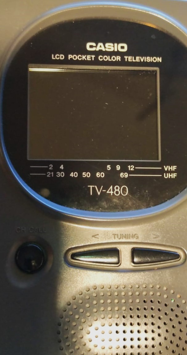 1993 CASIO TV-480 2" LCD TELEVİZYON PİLLİ ORJINAL KILIFINDA  CASIO COMPUTER CO LTD TOKYO JAPAN 