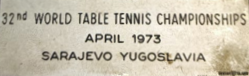32. SREND  SARAJOVA  73 WORLD TABLE TENNIS  CHAMPİONSHIPS APRIL 1973 SARAJAVO YUGOSLAVİA MADEL KUTUSUNDA MADALYA