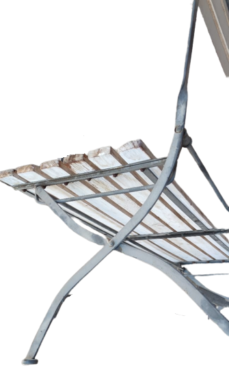 CİFT KİŞİLİK ACILIR KAPANIR OTURMA BANK AYAKLAR MEKANİZMASI DEMİR SIRT VE OTURMA YERLERİ AHŞAP