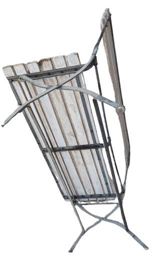 CİFT KİŞİLİK ACILIR KAPANIR OTURMA BANK AYAKLAR MEKANİZMASI DEMİR SIRT VE OTURMA YERLERİ AHŞAP