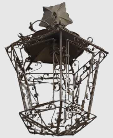 1970 EL YAPIM TEL İLE BAGLANMIŞ SALLAMA FENER 5 KÖŞELİ ÜST TARAF GENİŞ ALTTA DARALAN PİRAMİT MÖDEL 