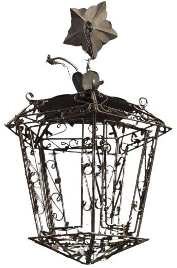 1970 EL YAPIM TEL İLE BAGLANMIŞ SALLAMA FENER 5 KÖŞELİ ÜST TARAF GENİŞ ALTTA DARALAN PİRAMİT MÖDEL 