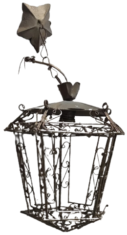 1970 EL YAPIM TEL İLE BAGLANMIŞ SALLAMA FENER 5 KÖŞELİ ÜST TARAF GENİŞ ALTTA DARALAN PİRAMİT MÖDEL 