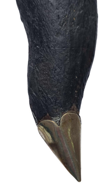 HANCER AHŞAP DERİ KAPLAMA KIN BOYNUZ İŞLEMELİ ELCİK  HANCER ÜZERİ İŞLEME 