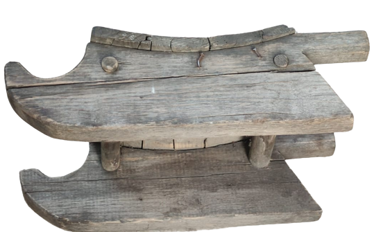 1950 EYUP  EL YAPIM AHŞAP COCUK KAR KIZAGI KARDA KAYILMASI İÇİN YAPILMIŞ TEK KİŞİLİK KIZAK