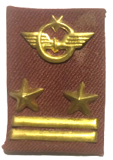 1940 TCDD TÜRKİYE CÜMHÜRİYETİ DEVLET DEMİRYOLLARI MAKİNİST BRÖVESİ  BORDO BEZ ÜZERİNDE PİRİNC GOUSE TAKILAN APOLET 