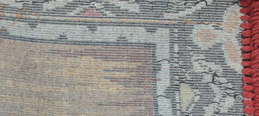 1970 LEONARDO DA VİNCİ NİN ESERİ OLAN HZ. İSA SON AKŞAM YEMEĞİ KONULU ESERİNİN KADİFE FLOŞ ÜZERİNE EL TEZGAHLARINDA DOKUNMUŞ COK CANLI RENKLERDE 