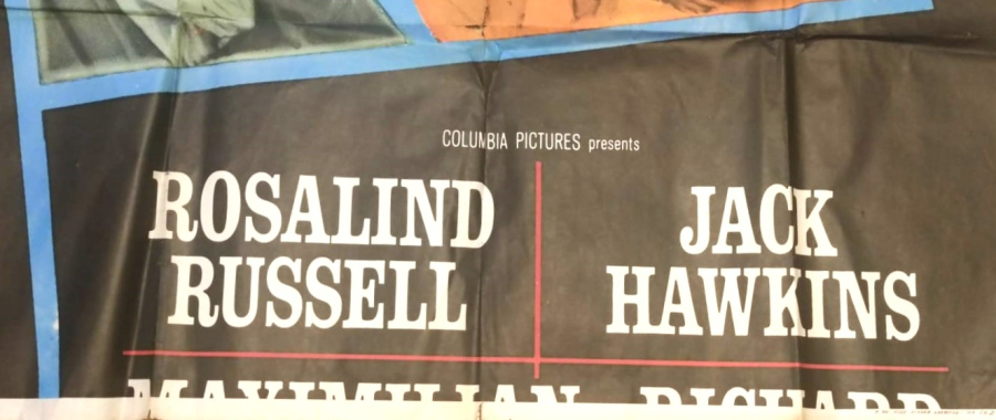 1962 FİVE FİNGER EXERCİSE ROSALİND RUSSELL JACK HAWKINS BEŞ PARMAK EKSERSİZİ FİLM AFİŞİ BUYUK BOYDA ORJİNAL BASKI FİLMİN TANITIMINDA KULLANILMIŞ NADİR ÜRÜNDÜR 