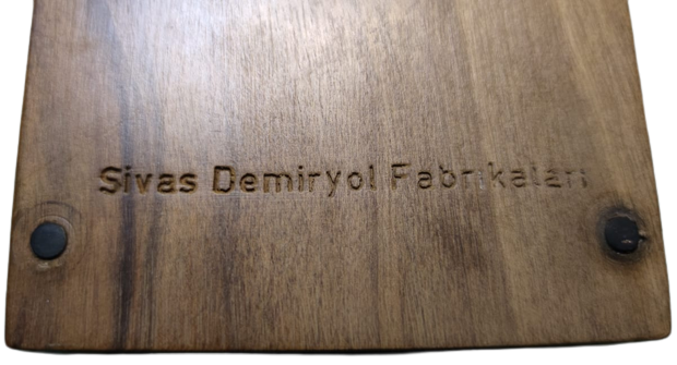 1950 TCDD TÜRKİYE CUMHURİYETİ  DEVLET DEMİR YOLLARI AHŞAP NOTLUK SIVAS DEMİRYOLU FABRİKALARINDA YAPILMIŞ KOMPLE AHŞAP 