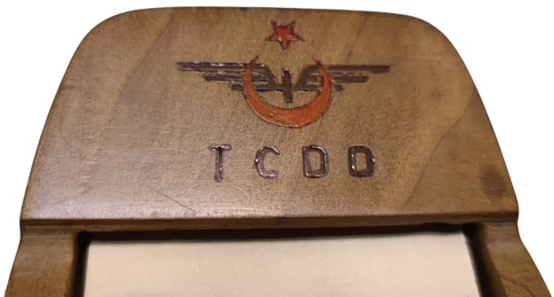 1950 TCDD TÜRKİYE CUMHURİYETİ  DEVLET DEMİR YOLLARI AHŞAP NOTLUK SIVAS DEMİRYOLU FABRİKALARINDA YAPILMIŞ KOMPLE AHŞAP 