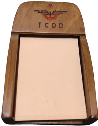 1950 TCDD TÜRKİYE CUMHURİYETİ  DEVLET DEMİR YOLLARI AHŞAP NOTLUK SIVAS DEMİRYOLU FABRİKALARINDA YAPILMIŞ KOMPLE AHŞAP 